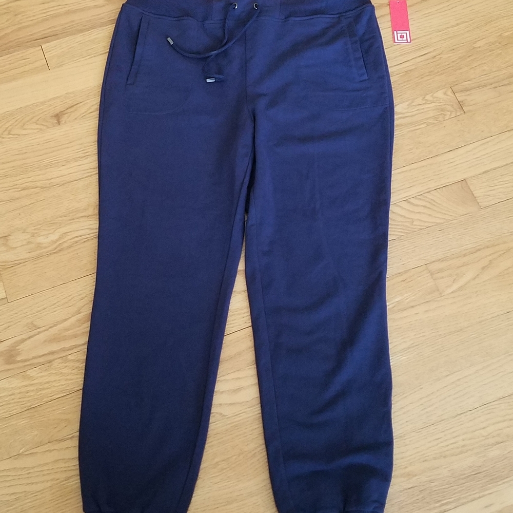 Liz Claiborne "Sport" Navy Sweatpants sz LG  NWT